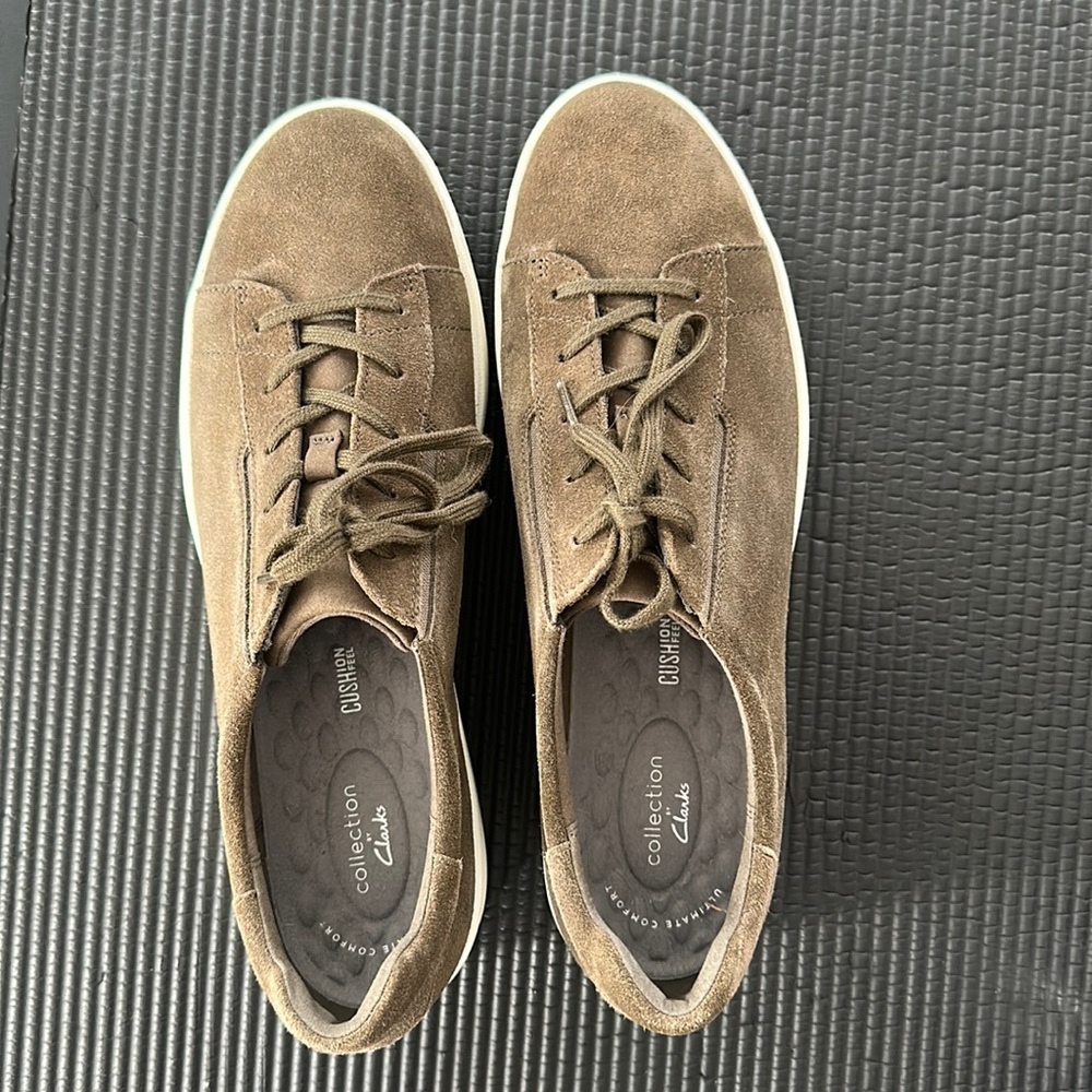 Clarks suede sneakers in brown
